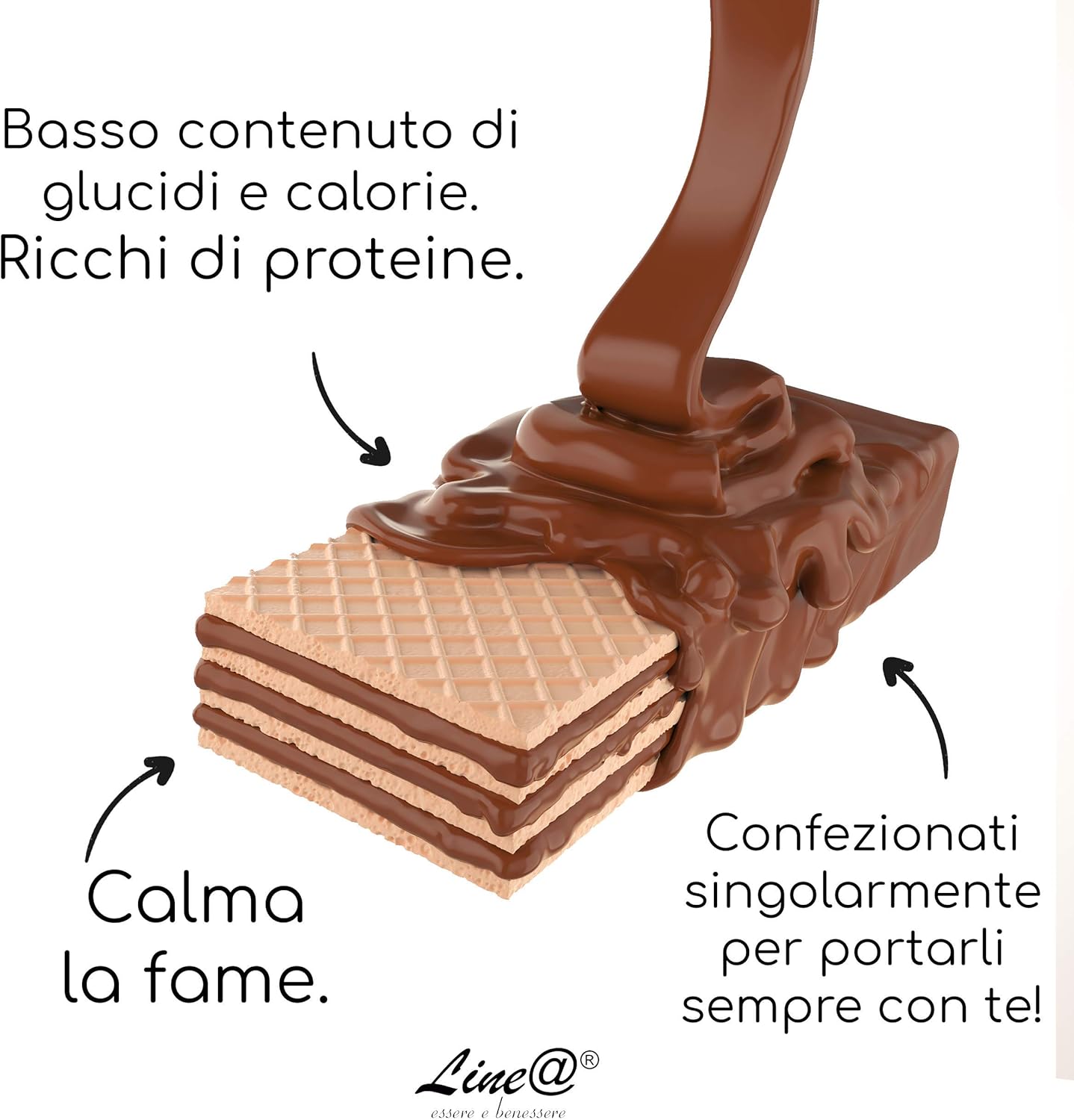 Wafer Proteico all'Arancia ricoperto (5 wafer)