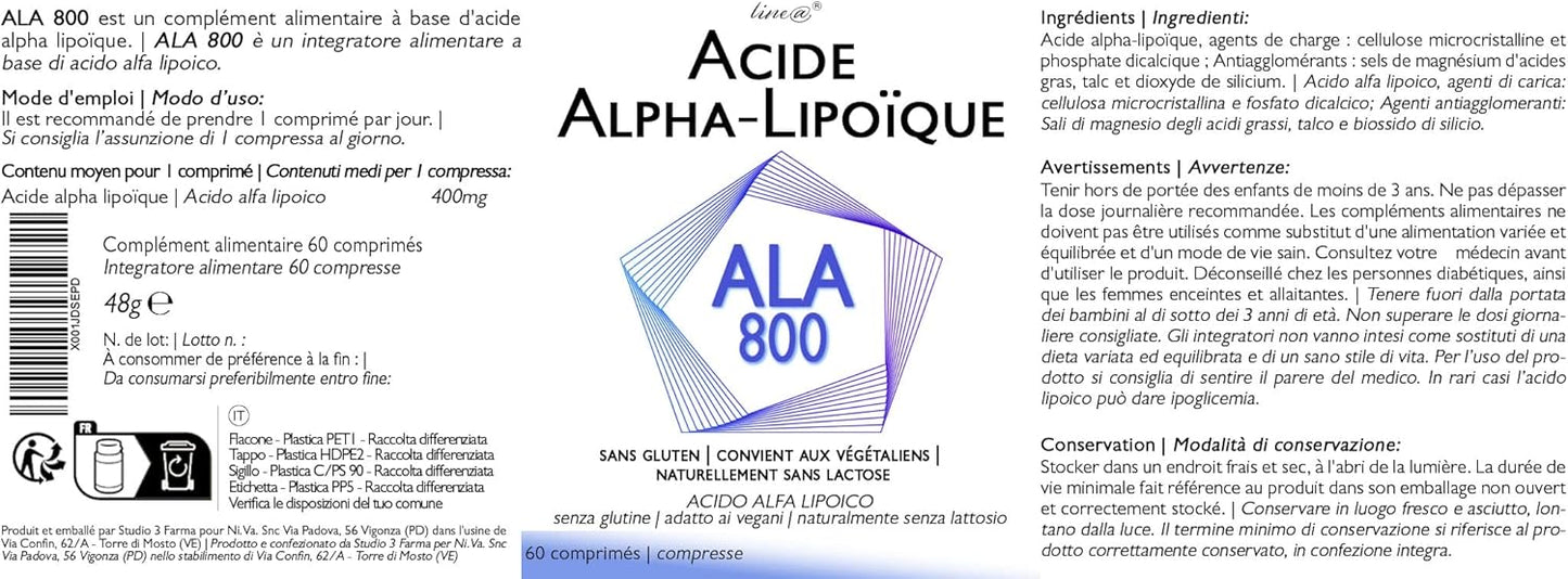 ALA800 - Acido Alfa Lipoico (60 compresse)