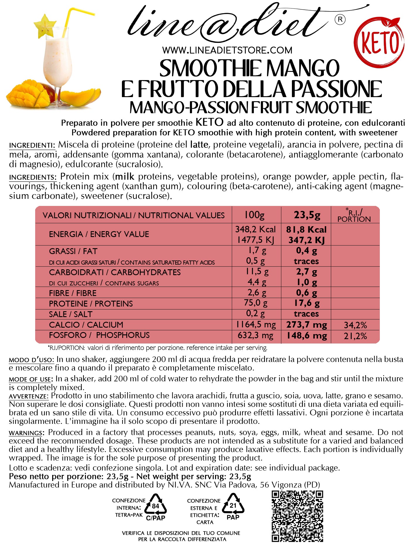 Smoothie al Mango e Frutto della passione