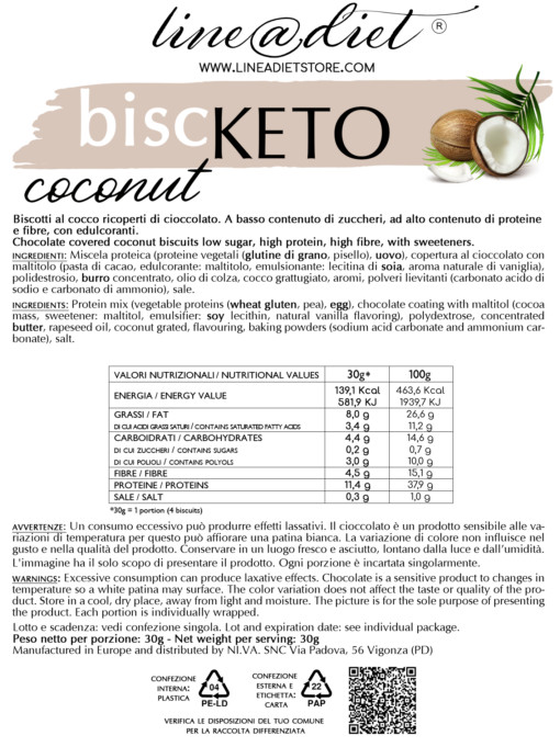 Biscotti Biscketo al Cocco (7 monoporzioni)