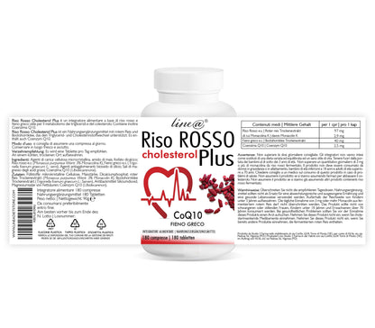RISO ROSSO Plus + CoQ10 + Fieno Greco (180 compresse)