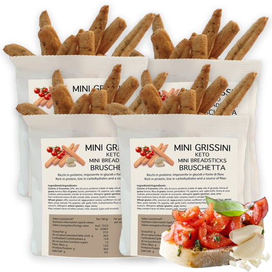 Mini Grissini KETO gusto Bruschetta (4 confezioni)