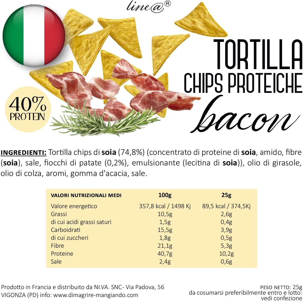 Chips Tortillas al Bacon (5 confezioni)