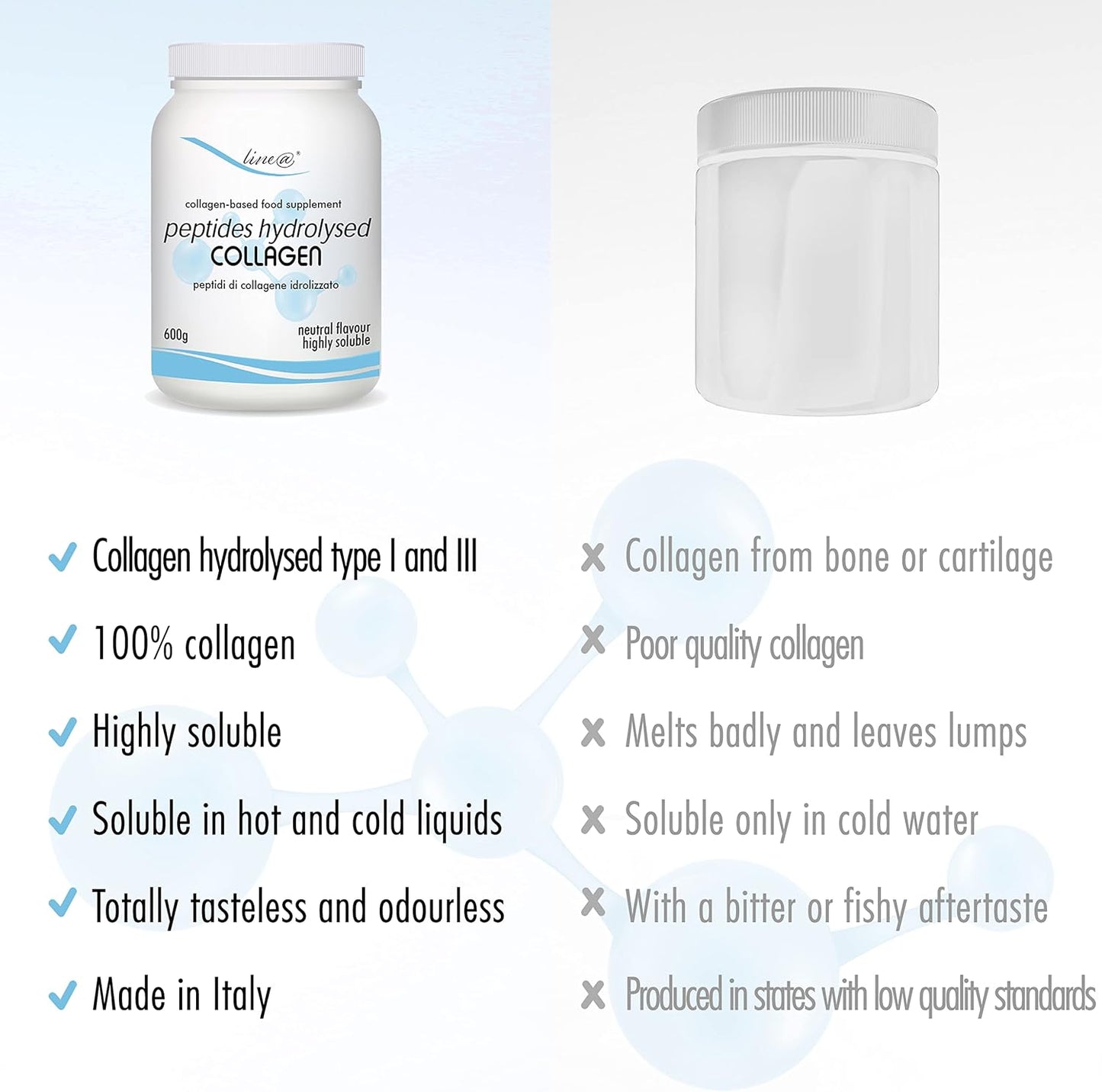 COLLAGENE IN POLVERE - Peptidi di Collagene Idrolizzato Verisol 300g