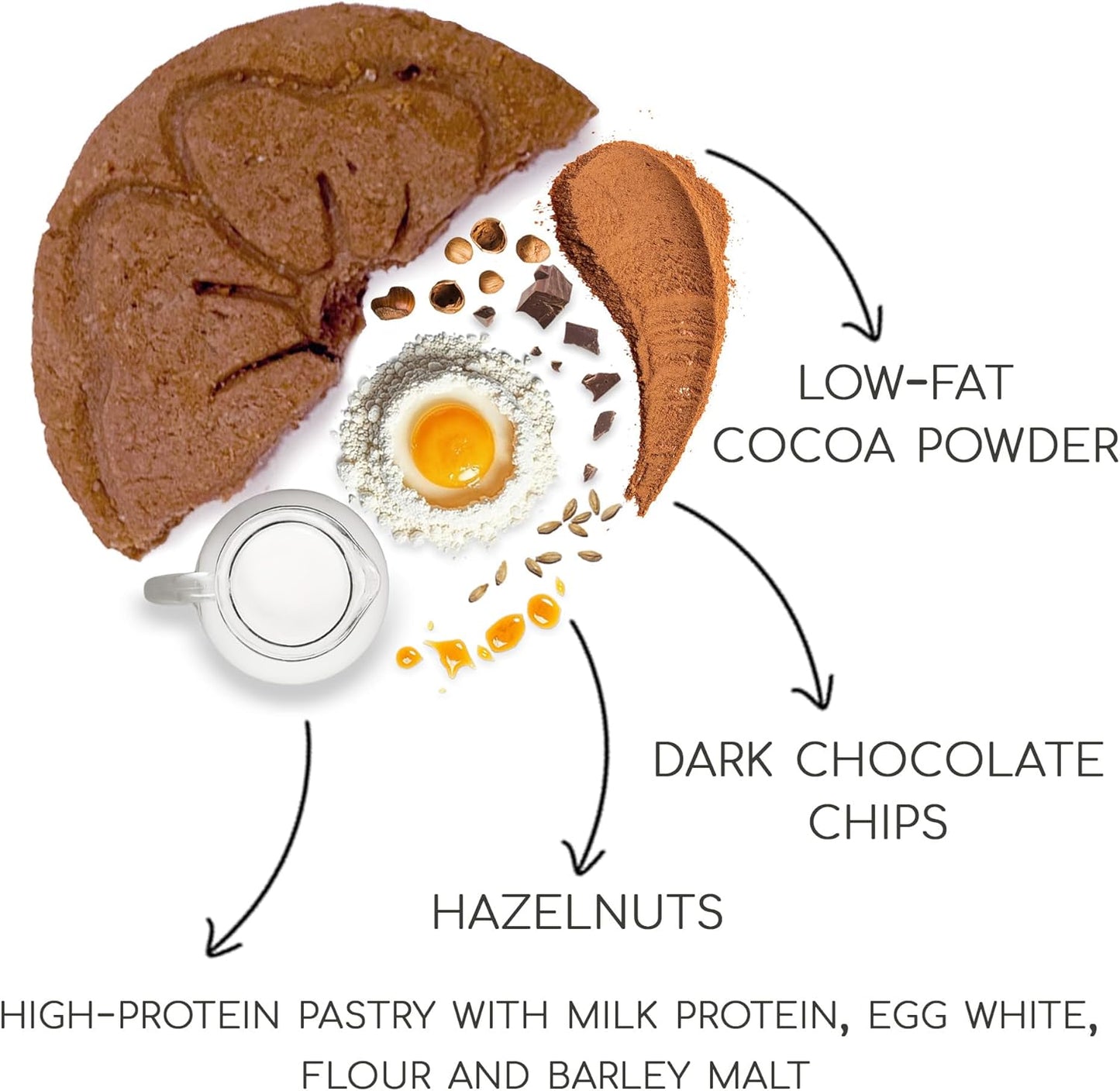 Biscotti Proteici al Cacao e Nocciole (7 porzioni)