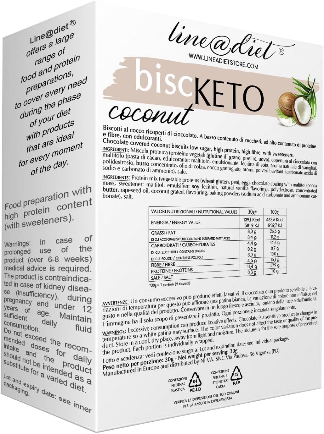 Biscotti Biscketo al Cocco (7 monoporzioni)