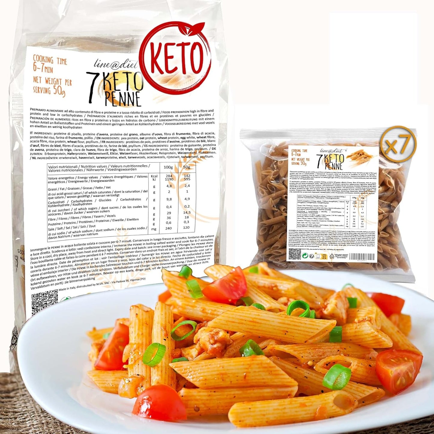 Pennette Keto (7 porzioni)