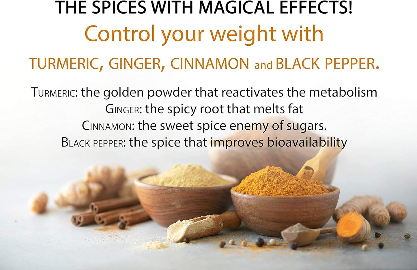 CURCUMA ZENZERO CANNELLA PEPE NERO (180 compresse)