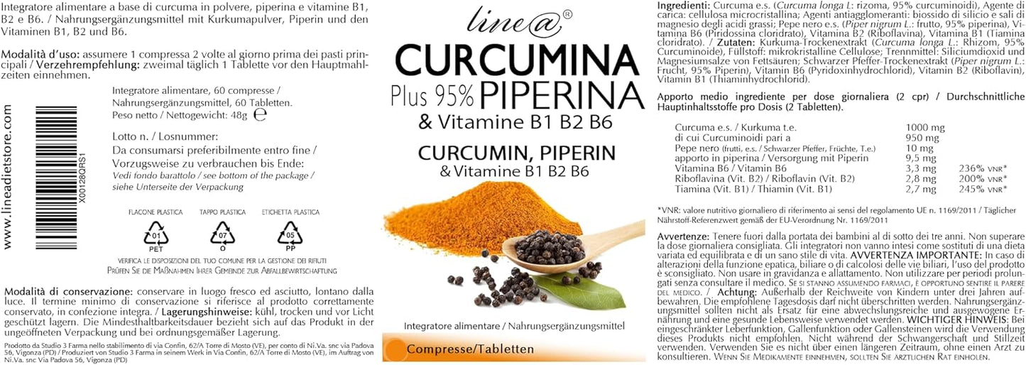 CURCUMINA Plus 95% PIPERINA (60 capsule)