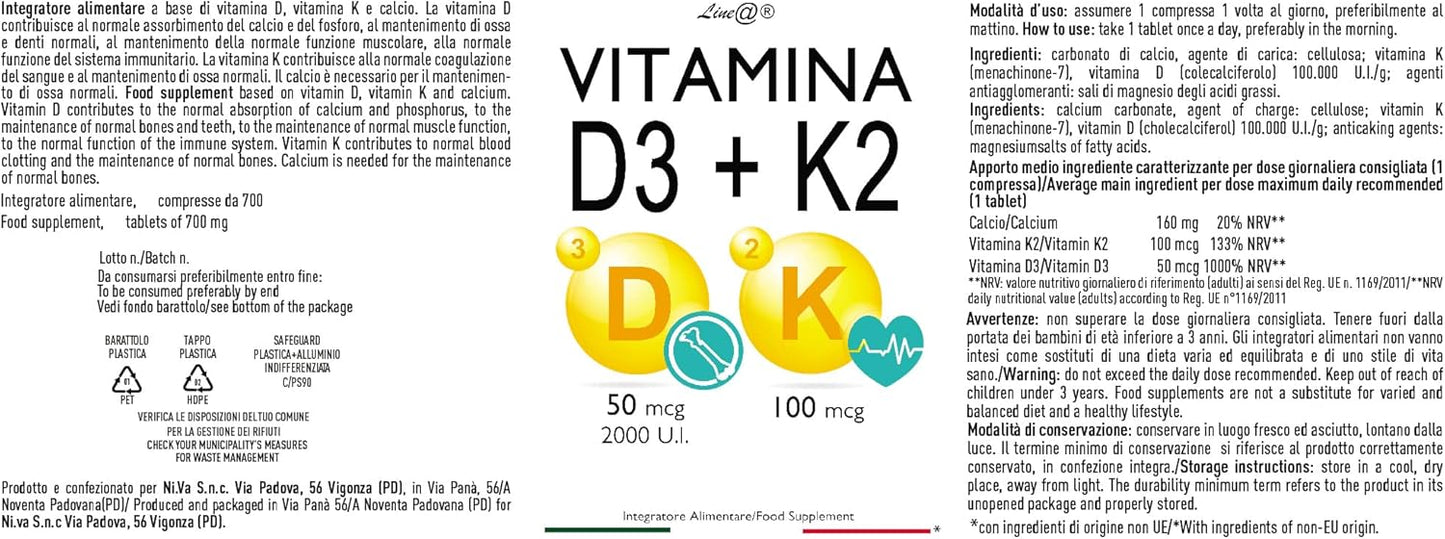 VITAMINA D3+K2 (60 compresse)