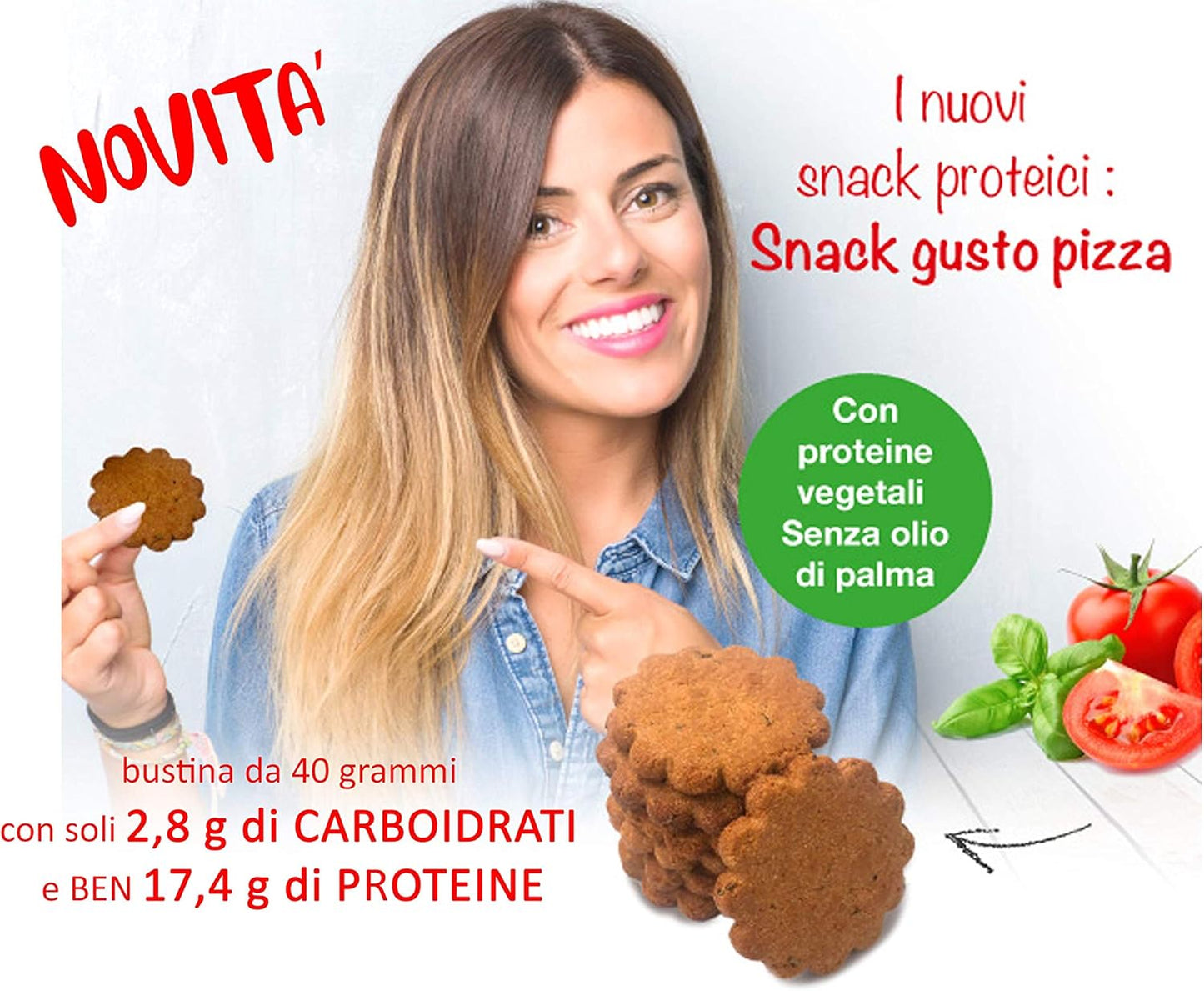 Snack iperproteici alla Pizza (5 confezioni)