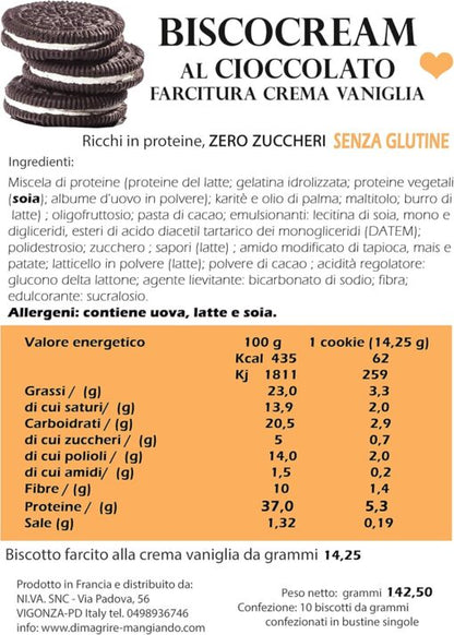 Biscocream Senza Glutine (10 biscotti)