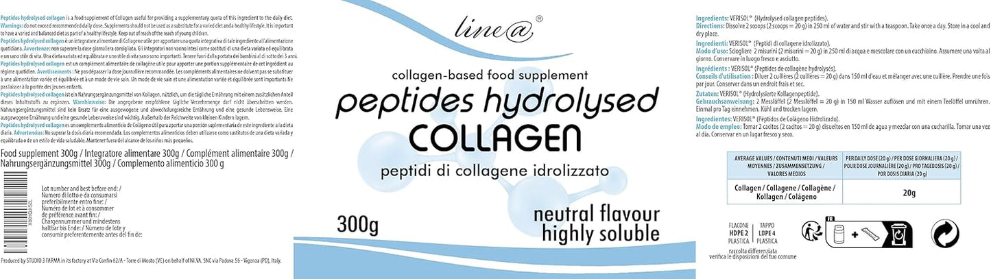 COLLAGENE IN POLVERE - Peptidi di Collagene Idrolizzato Verisol 300g