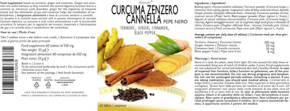 CURCUMA ZENZERO CANNELLA PEPE NERO (60 compresse)