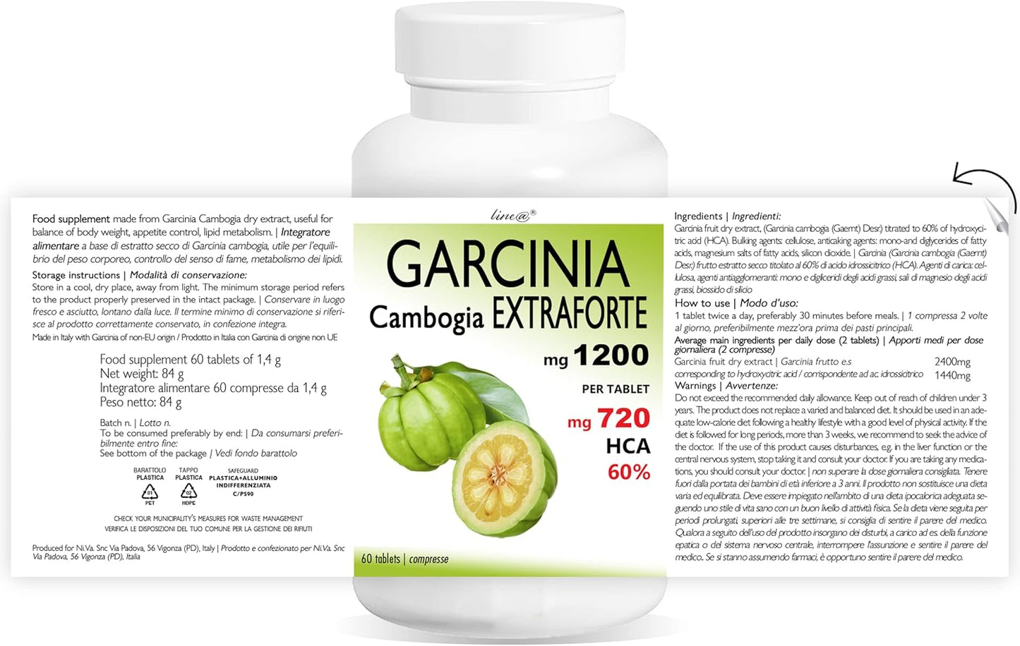 GARCINIA Cambogia EXTRAFORTE (60 compresse)