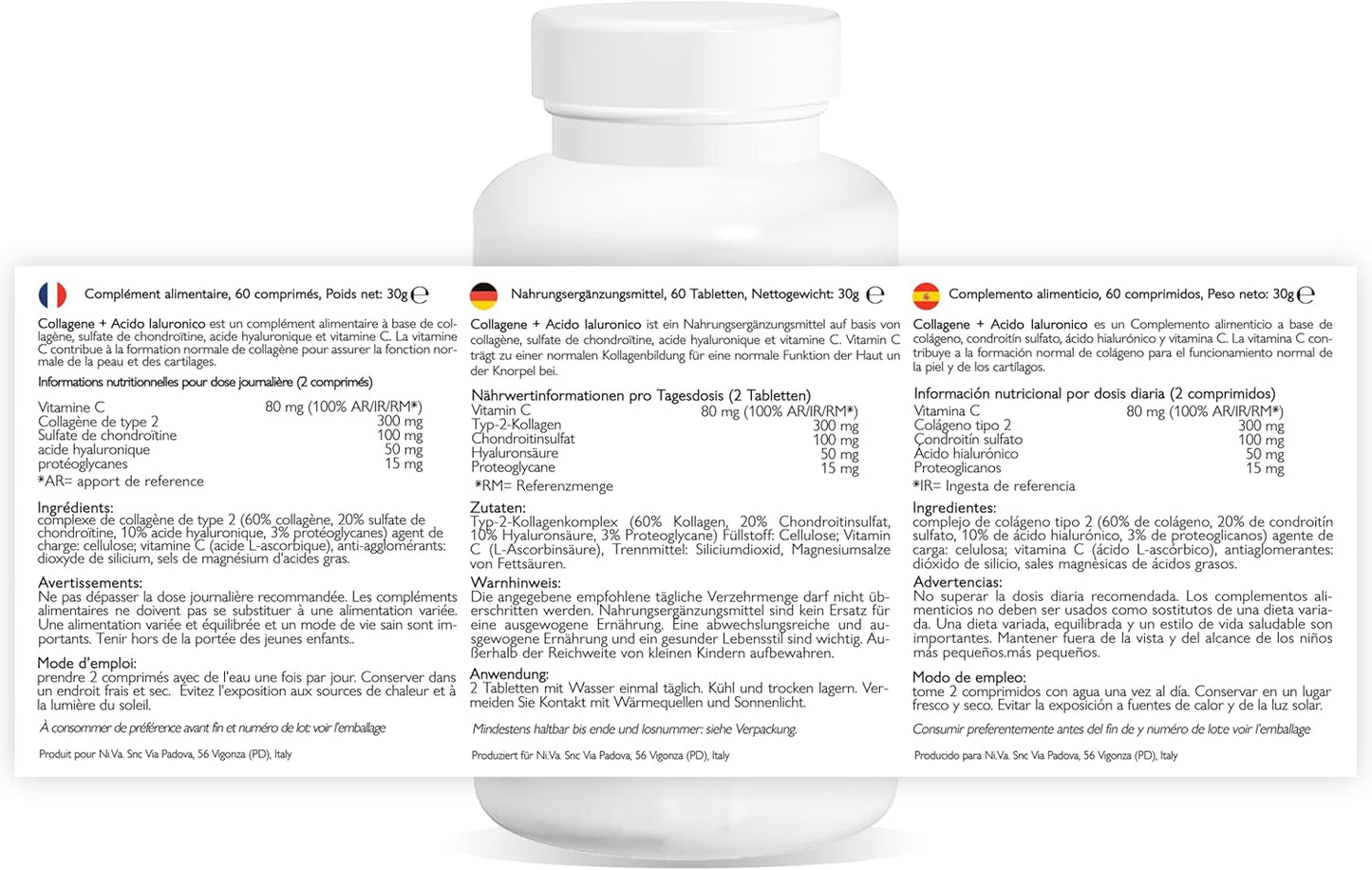 Collagene + Acido Ialuronico (60 compresse)