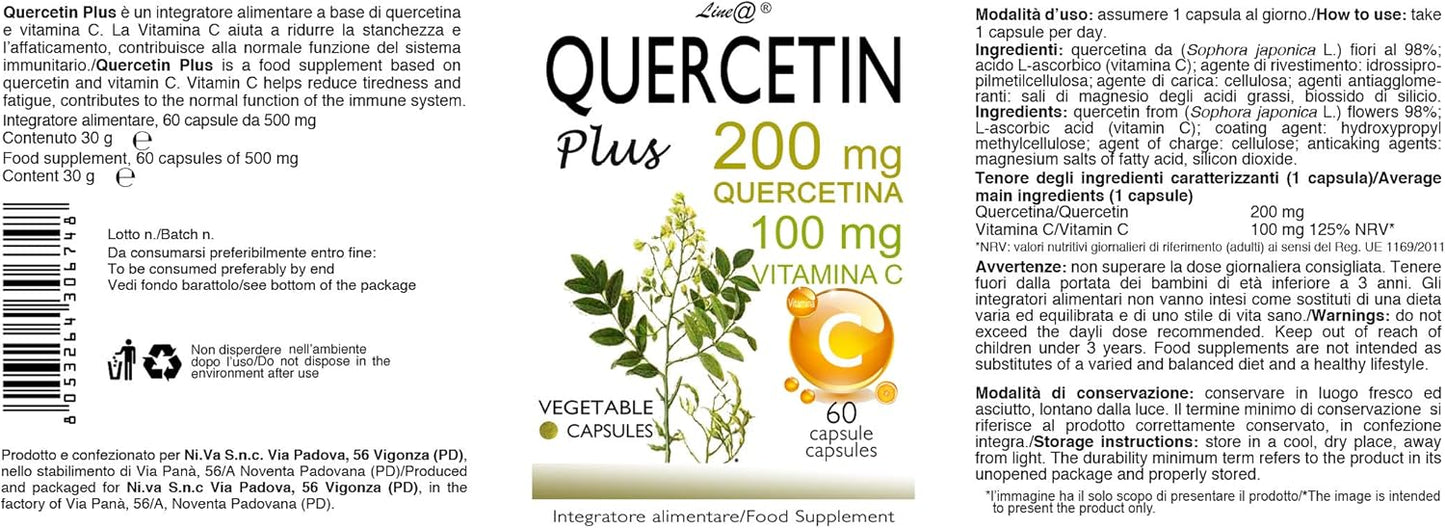 QUERCETIN Plus + VITAMINA C (180 capsule)