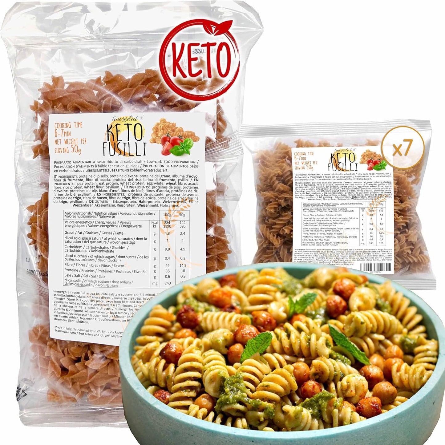 Fusilli Keto (7 porzioni)
