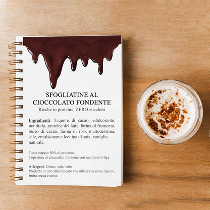 Sfogliatina ricoperta di Cioccolato Fondente (10 sfogliatine)