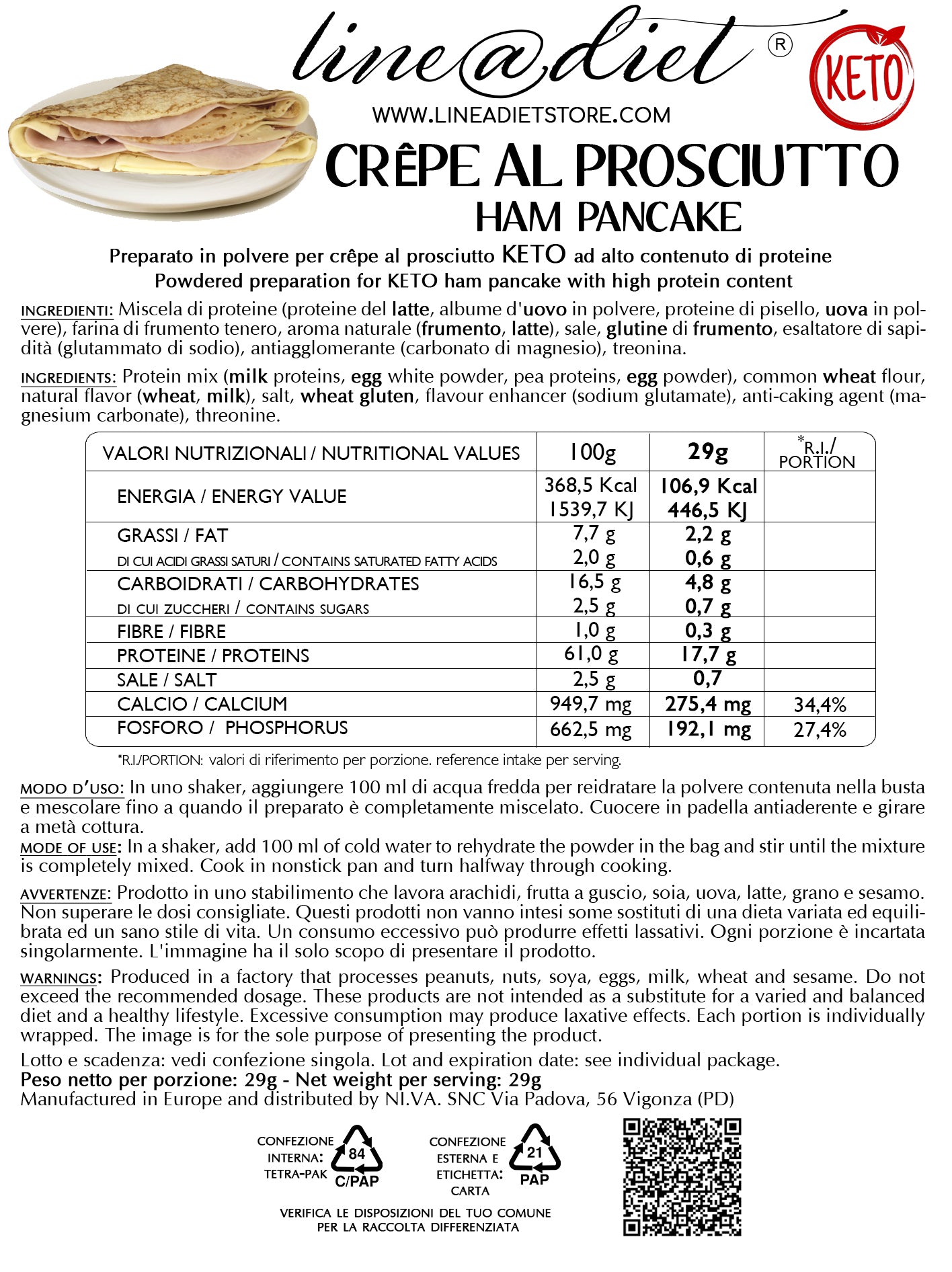 Crêpe al Prosciutto