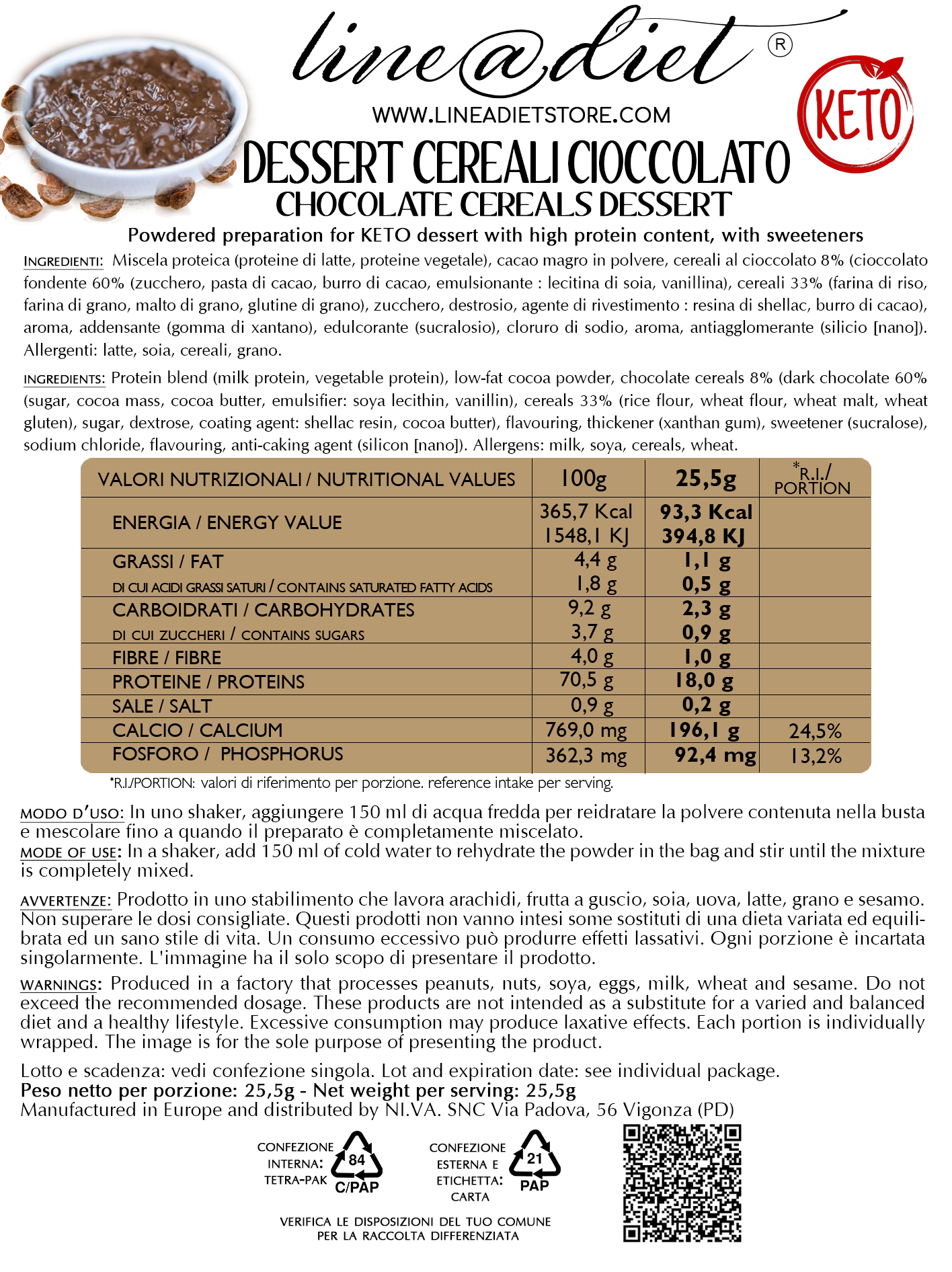 Dessert al Cioccolato e Cereali