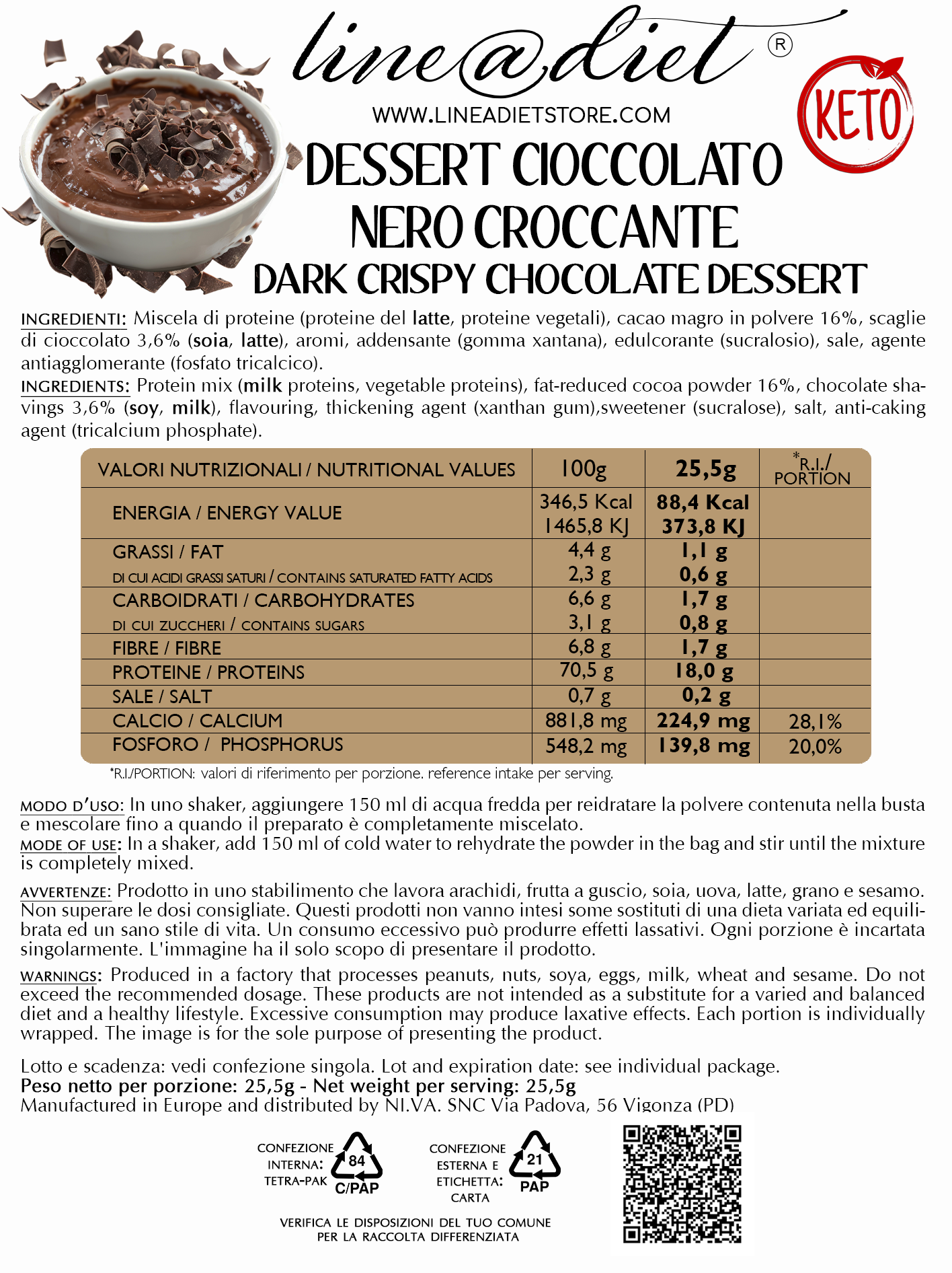 Dessert al Cioccolato Nero Croccante