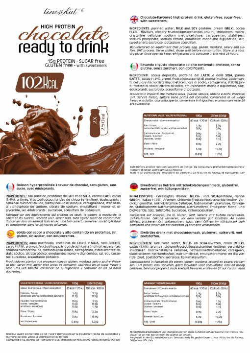 4 Protein Shake Ready to drink al Cioccolato