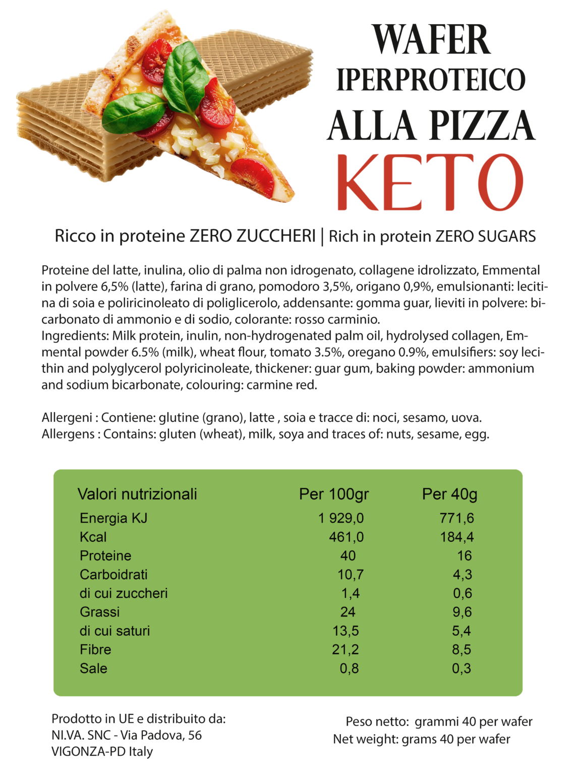 Wafer Proteico alla Pizza (5 wafer)