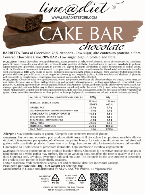 Cake Bar KETO Chocolate (5 pezzi)