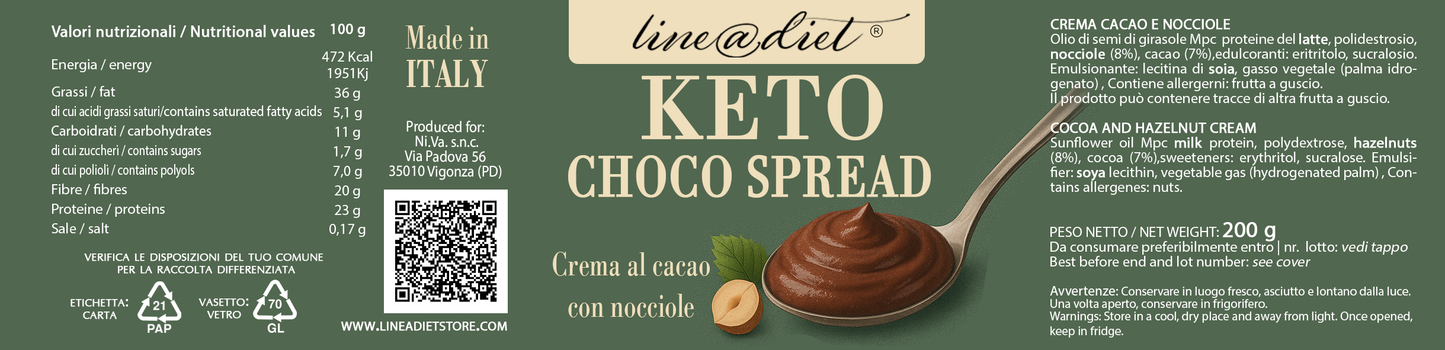 KETO Crema Spalmabile al Cacao e Nocciole