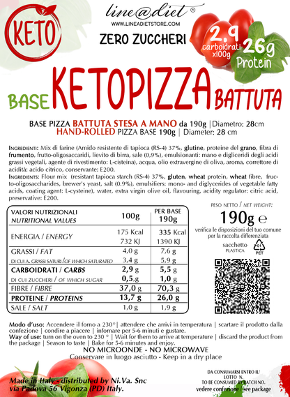 BASE PIZZA KETO BATTUTA 190g