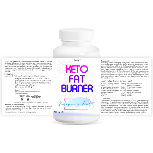 KETO FAT BURNER bruciagrassi (120 capsule)