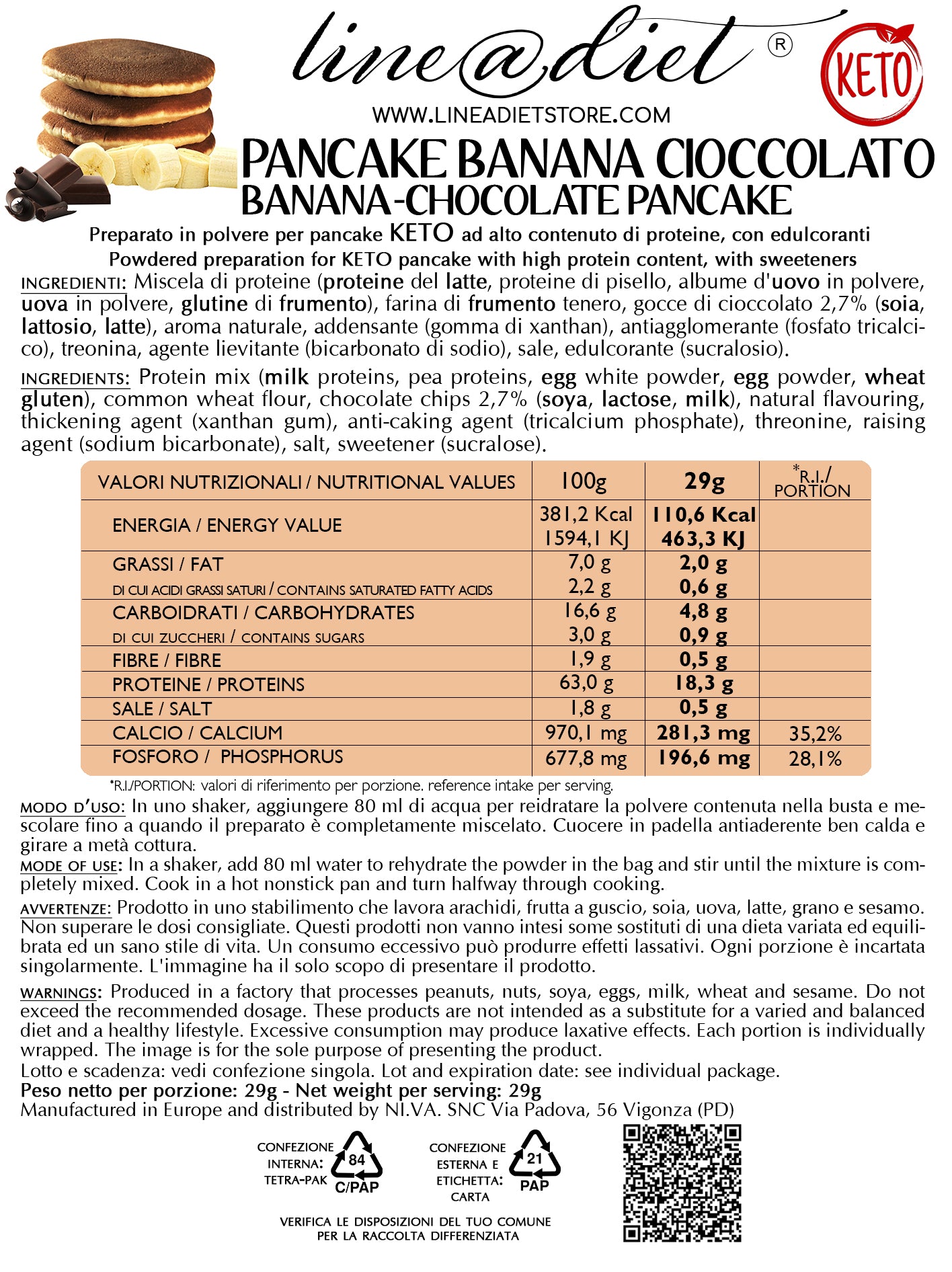 Pancake alla Banana e Cioccolato