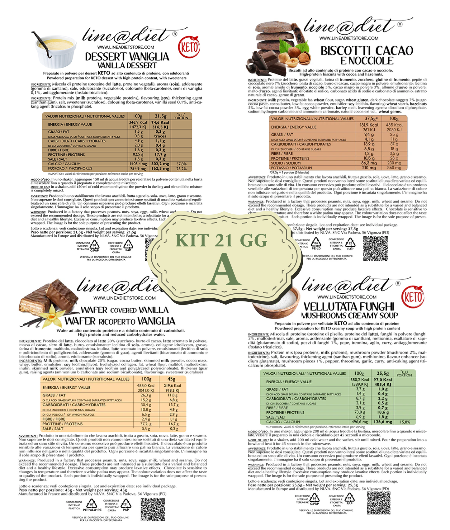 Kit DIETA KETO 21 giorni - opzione A