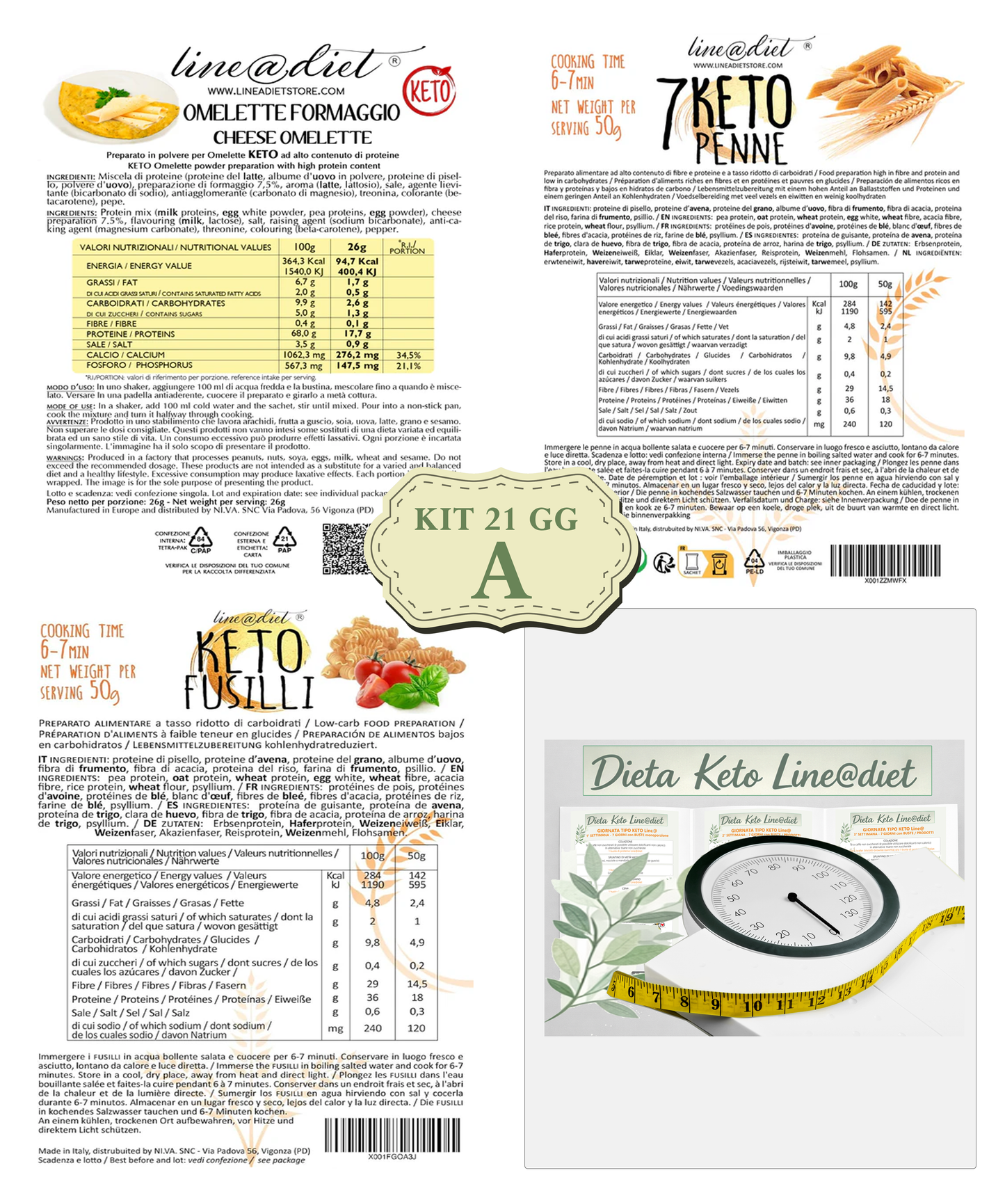 Kit DIETA KETO 21 giorni - opzione A