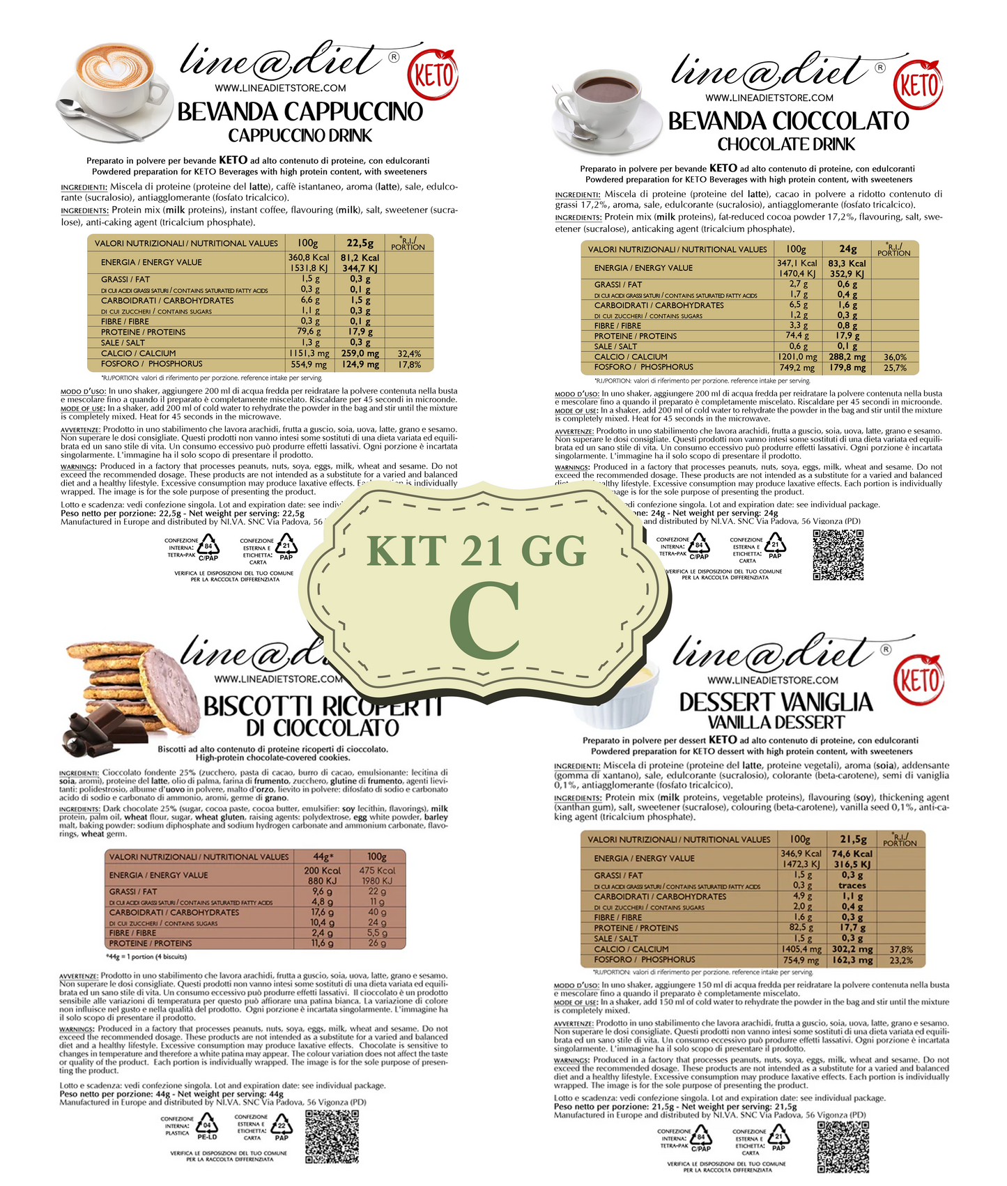 Kit DIETA KETO 21 giorni - opzione C