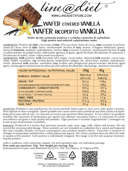 Wafer Proteico alla Vaniglia ricoperto (5 wafer)