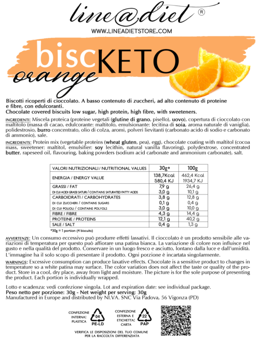 Biscotti Biscketo all'Arancia (7 monoporzioni)