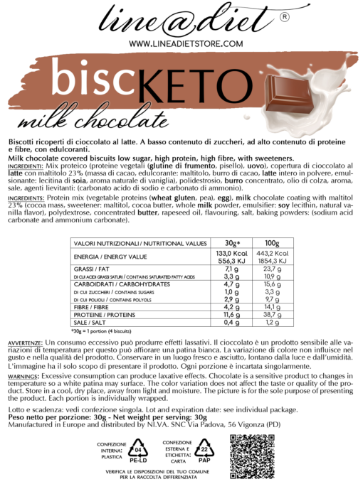 Biscotti Biscketo al Cioccolato al Latte (7 monoporzioni)