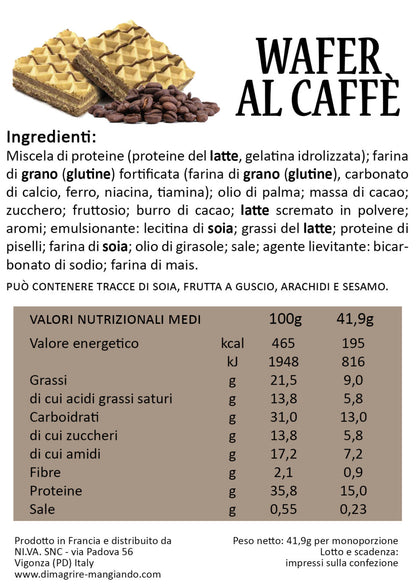 Wafer Proteico al Caffè (5 wafer doppi)