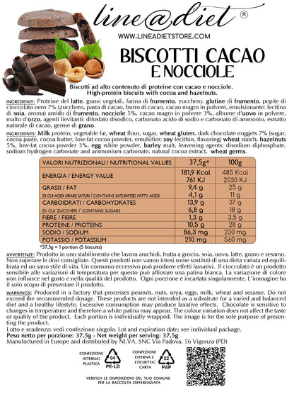 Biscotti Proteici al Cacao e Nocciole (7 porzioni)