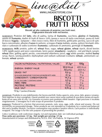 Biscotti Proteici ai Frutti Rossi (7 porzioni)