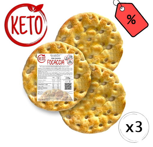 3 x KETO FOCACCIA 220g