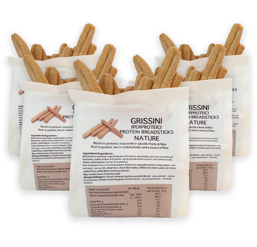 Grissini KETO Iperproteici Nature (5 confezioni)