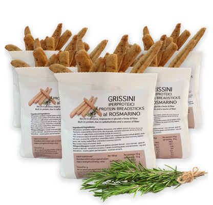 Grissini KETO Iperproteici al Rosmarino (5 confezioni)