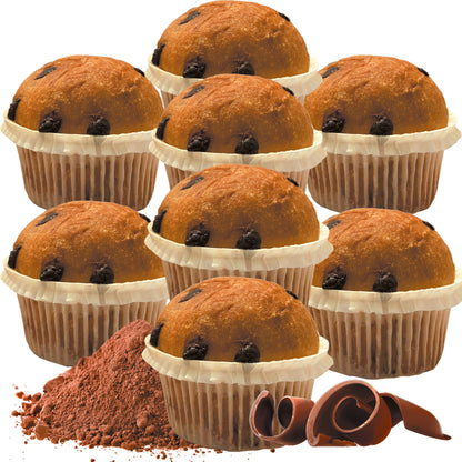Muffin c/gocce di cioccolato (8 pezzi)