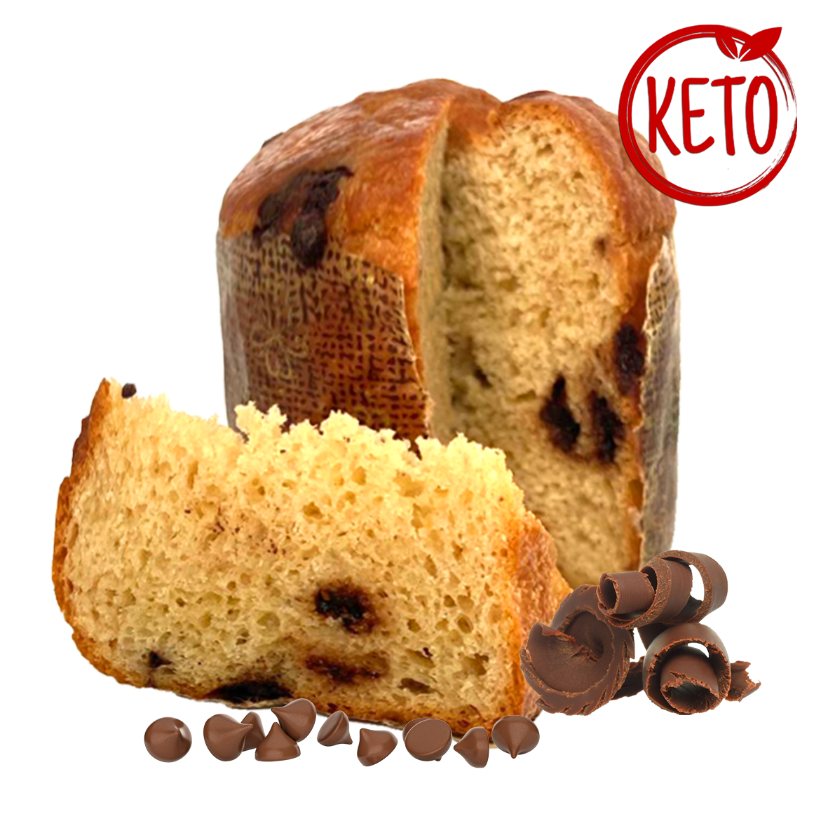 PANETTONCINO KETO CON GOCCE DI CIOCCOLATO 90g