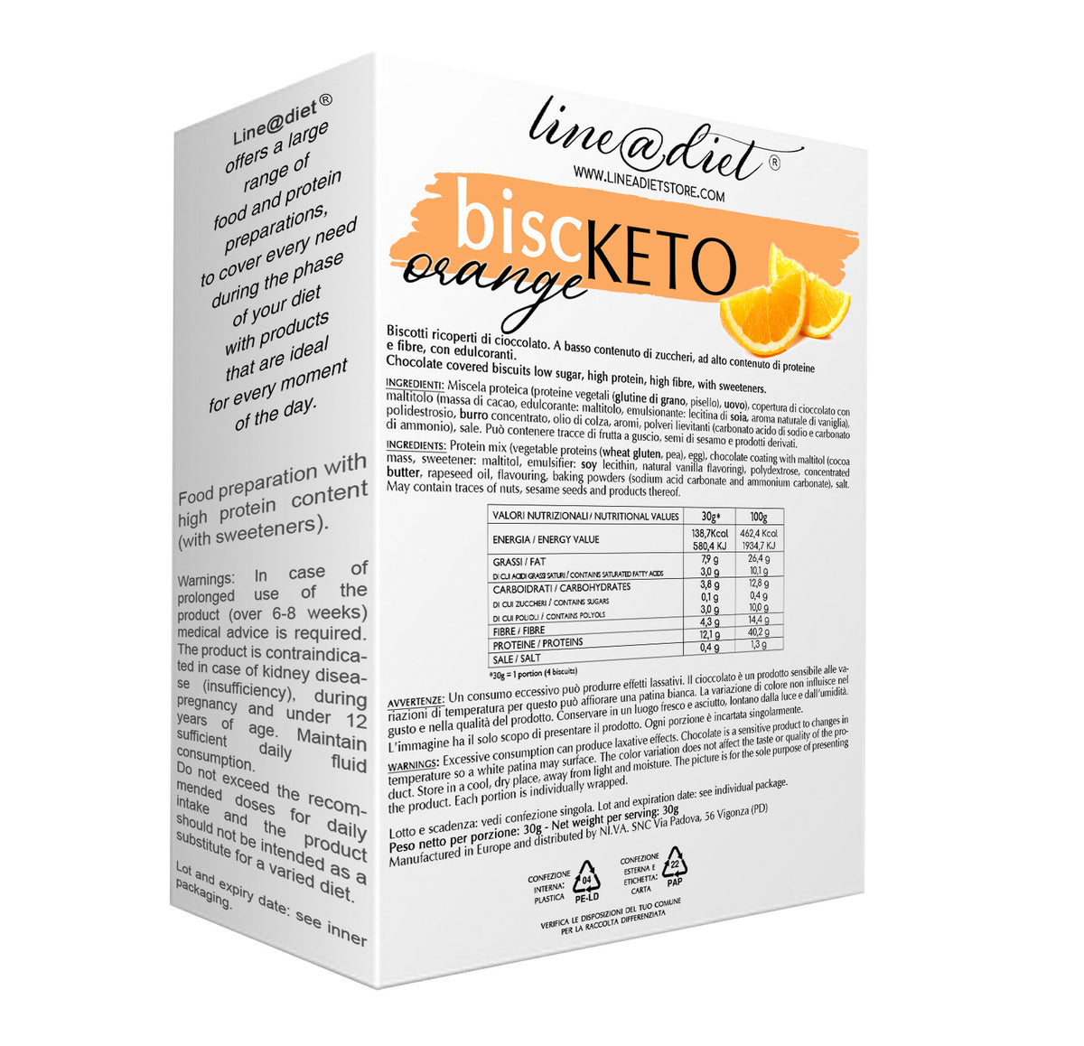Biscotti Biscketo all'Arancia (7 monoporzioni)