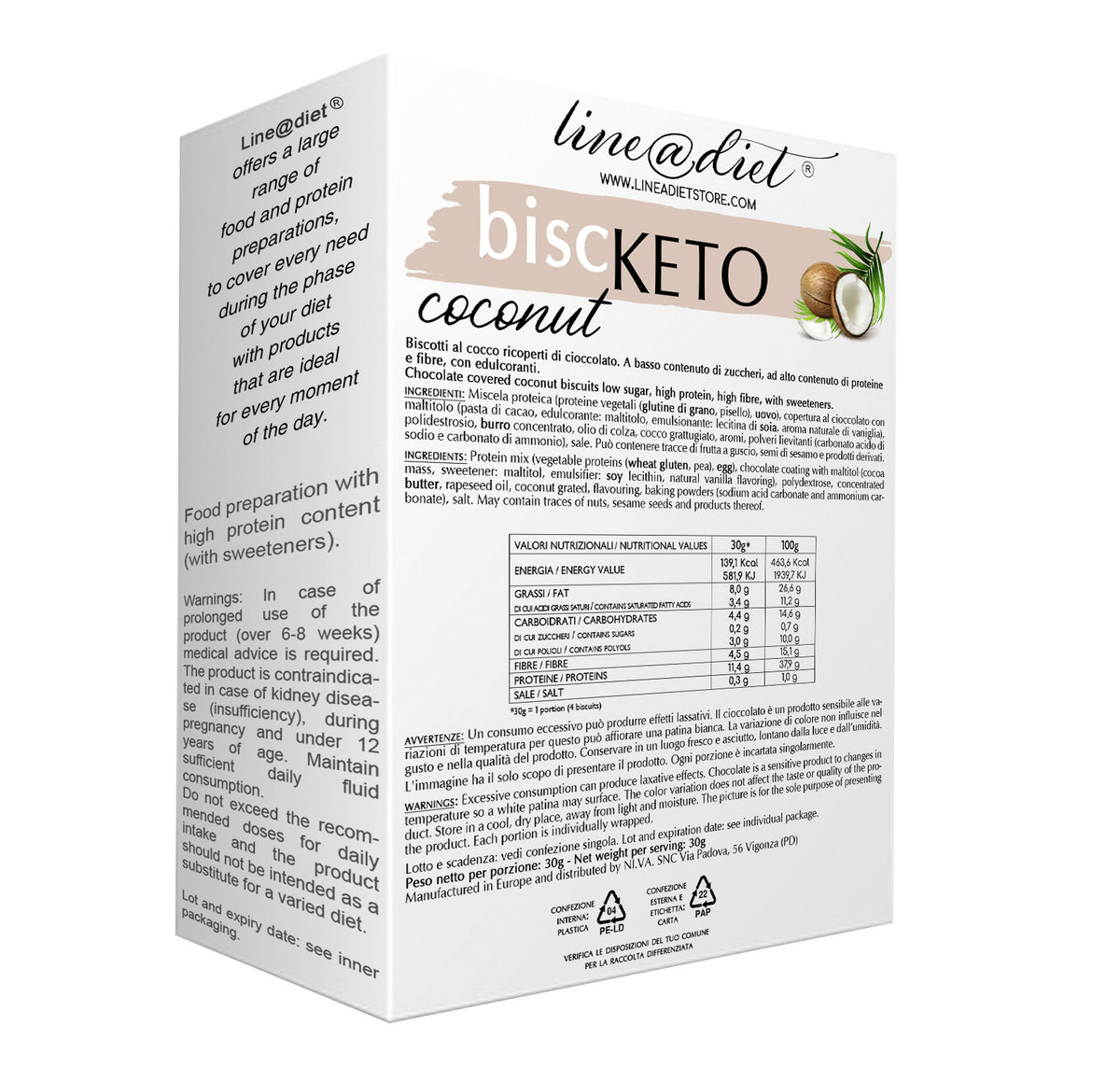 Biscotti Biscketo al Cocco (7 monoporzioni)