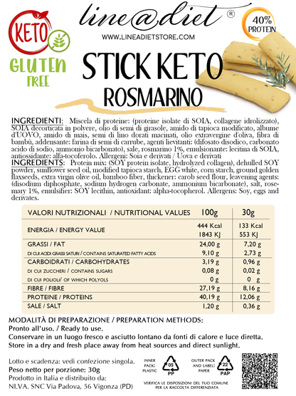 Stick Keto al Rosmarino - senza glutine (4 confezioni)
